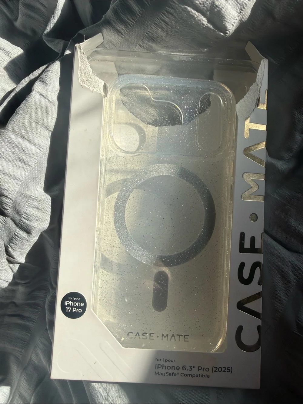 case-mate Clear Glitter MagSafe Case - Clear/Sparkle